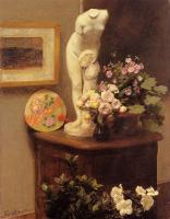 Fantin-Latour, Henri - Still Life with Torso and Flowers